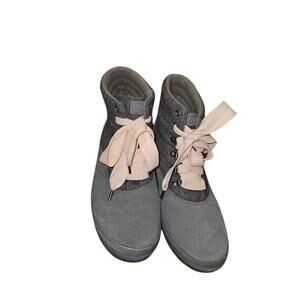 Keds - Grey Wool Suede Lace Up Camp High Top Hiking Boots size 10